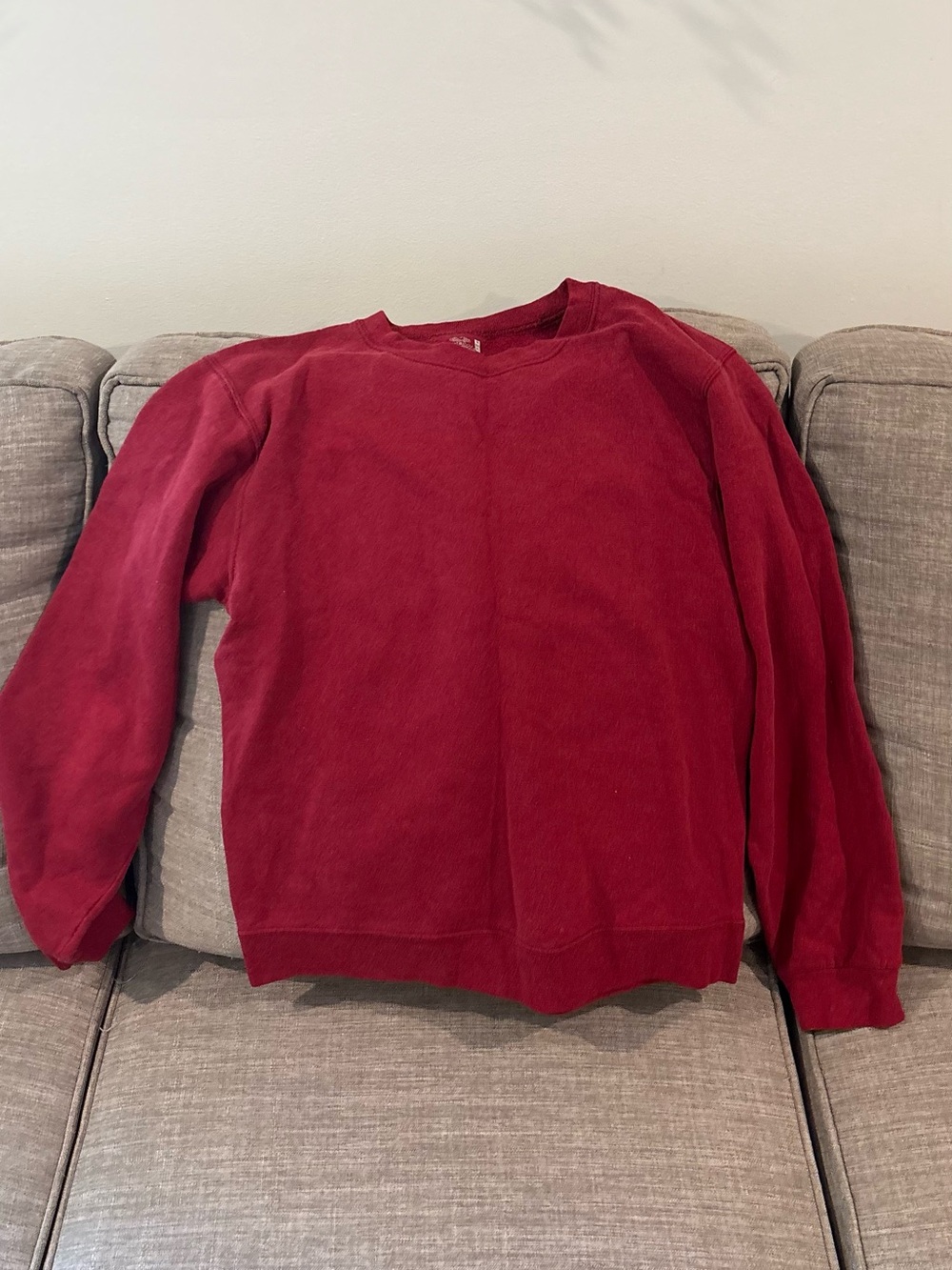 Women's Red Crewneck Sweater